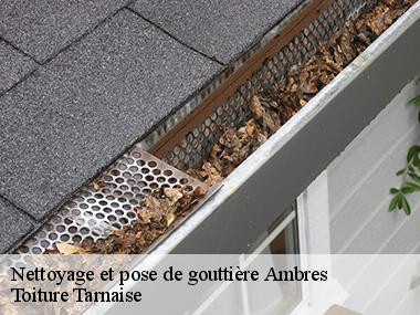 Le tarif appliqué par l'entreprise Couverture tarnaise 81 pour l'installation de votre gouttière à Ambres